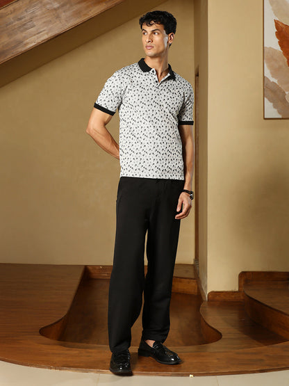 Shadowed-Polka Polo T-Shirt