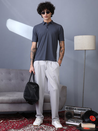 Seamless Striped Polo T-Shirt