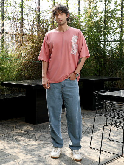 Animal-Farm Imprint Oversized T-Shirt