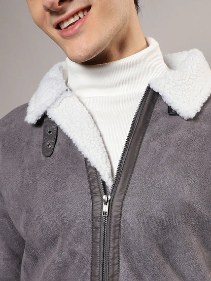 Fleece Lined Biker Jacket