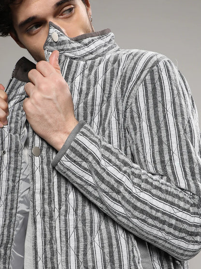 Halo Striped Quilted Jacket